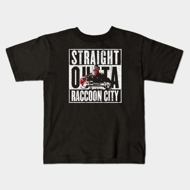 Straight Outta Raccoon City Kids T-Shirt by huckblade